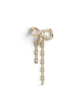 14K Solid Gold Bowknot Dangle Chain